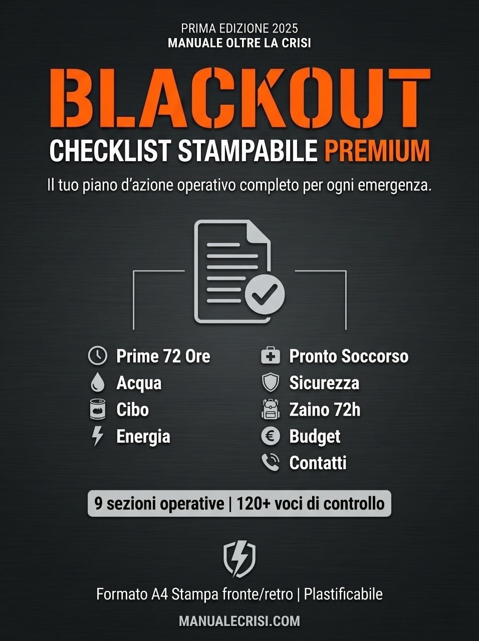 BLACKOUT — Checklist Stampabile Premium